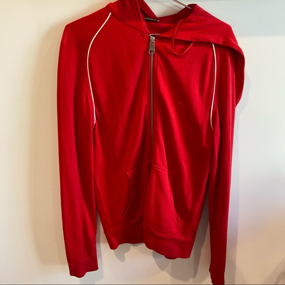 Dior red zip up